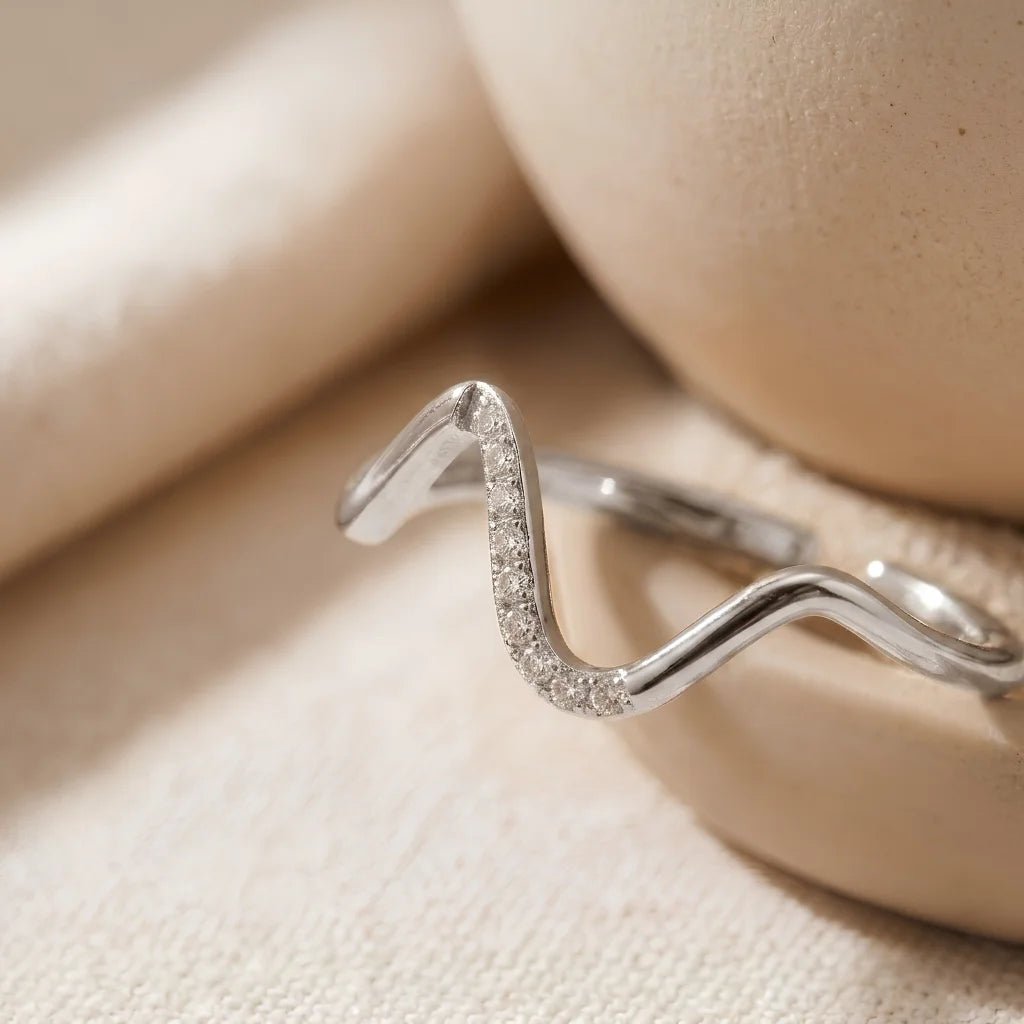 Bague Halo en Acier Inoxydable 316L - Argent