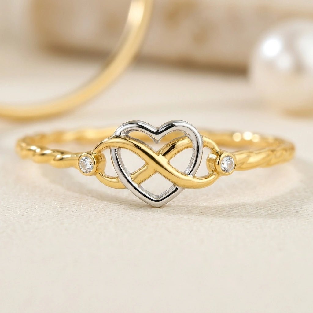 Bague Infini Dorée en Acier Inoxydable 316L - Doré