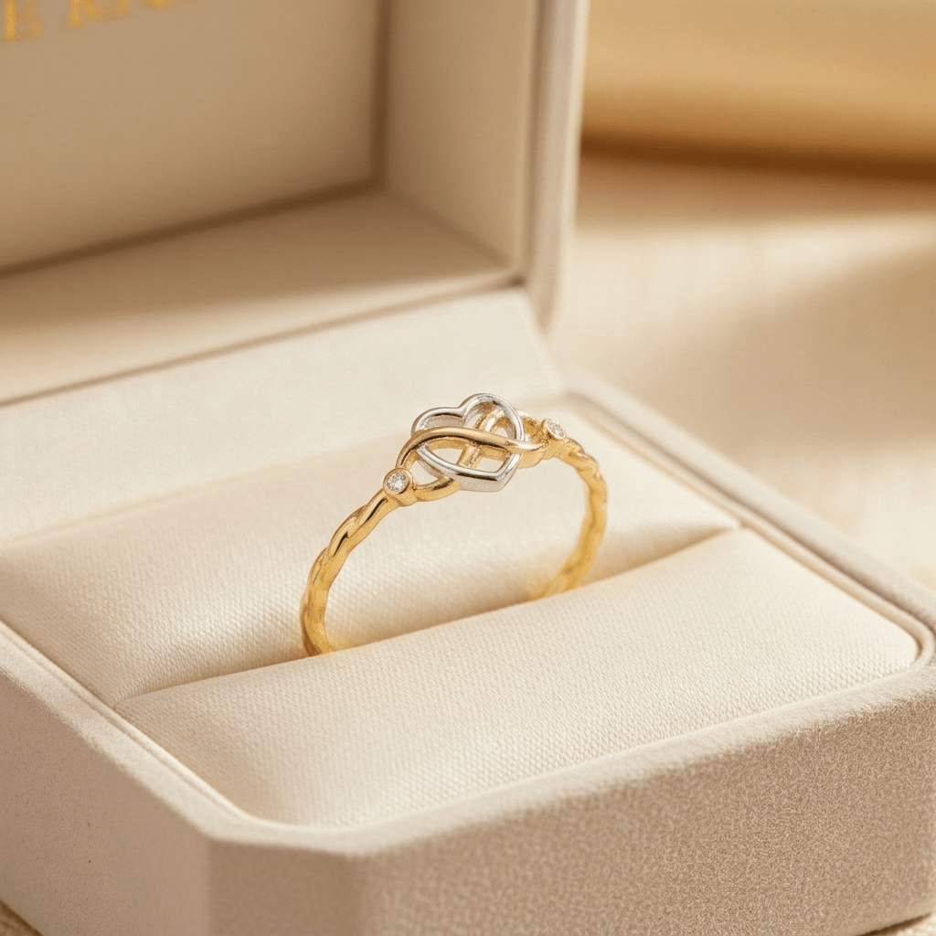 Bague Infini Dorée en Acier Inoxydable 316L - Doré