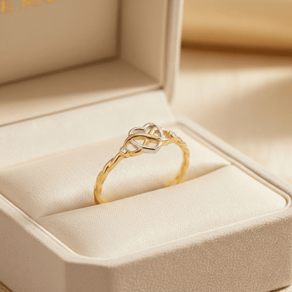 Bague Infini Dorée en Acier Inoxydable 316L - Doré