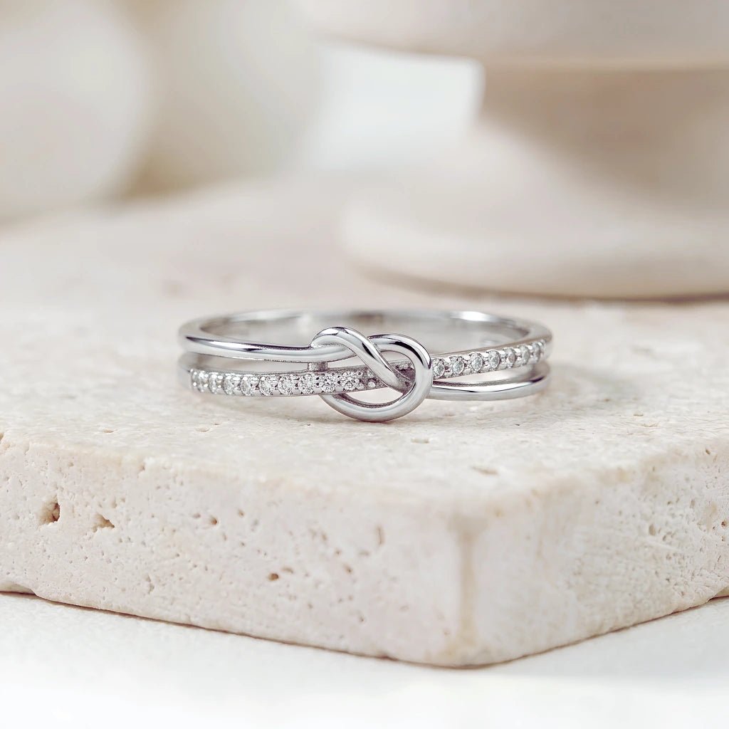 Bague Noeud en Acier Inoxydable 316L - Doré