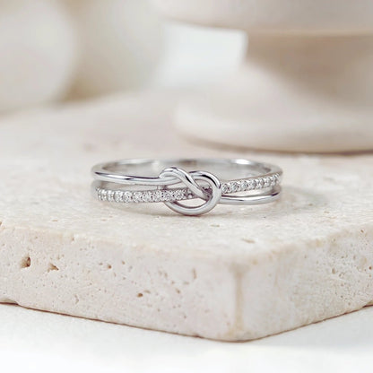 Bague Noeud en Acier Inoxydable 316L - Doré