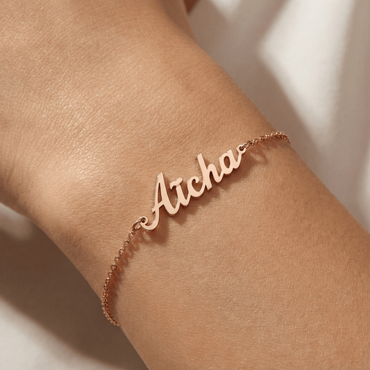 Bracelet personnalisé - Gravure offerte - Rose gold