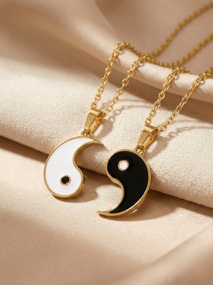 Collier Duo Yin Yang Magnétique | Pour Couple & Meilleur(e)s Ami(e)s - Gold