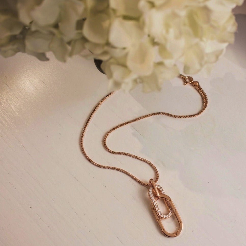 L'enlacée - argent 925 - Or rose