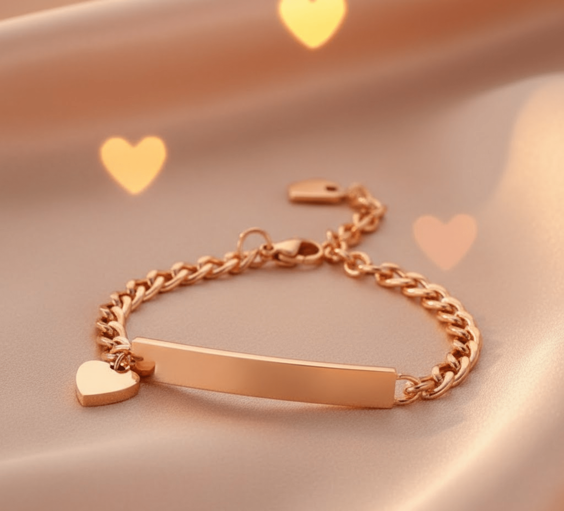 Premier Bijou de Bébé Gravé pour l'Éternité ✨ - Or rose