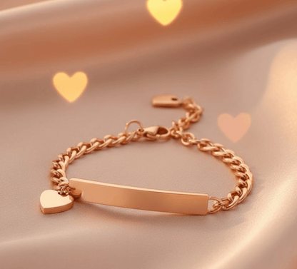 Premier Bijou de Bébé Gravé pour l'Éternité ✨ - Or rose